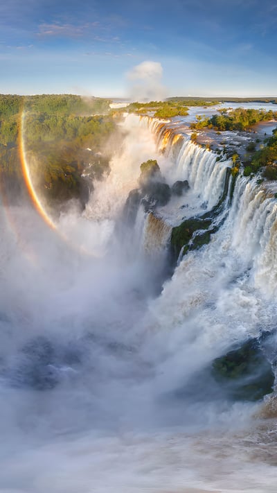 Iguazu Falls at the border of Argentina and Brazil (© AirPano LLC/Amazing Aerial Agency) mobile wallpaper