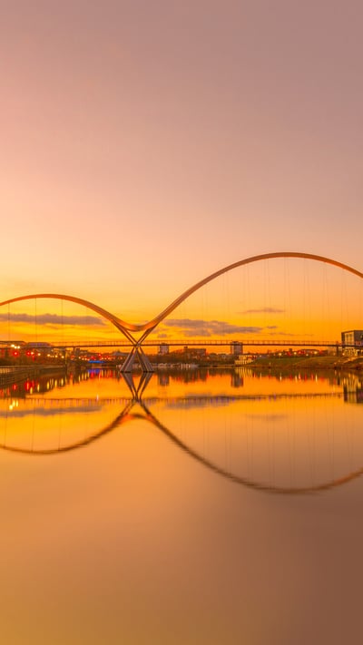 Infinity Bridge in Stockton-on-Tees, England (© Robert Smith/Alamy) mobile wallpaper