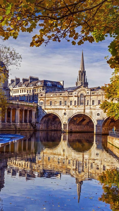 River Avon in Bath, England (© Robert Harding World Imagery/Offset by Shutterstock) mobile wallpaper