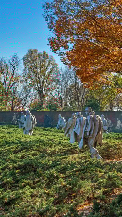The Korean War Veterans Memorial, Washington, DC (© Ian G Dagnall/Alamy) mobile wallpaper