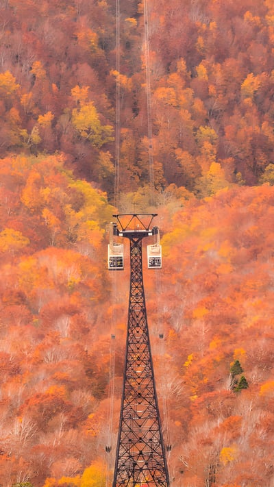 秋の八甲田ロープウェイ, 青森県 青森市 (© Torsakarin/Getty Images) mobile wallpaper