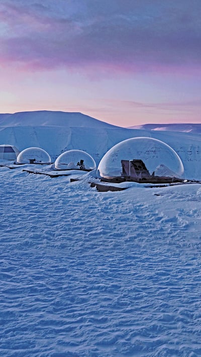 Kjell Henriksen Observatory in Svalbard, Norway (© Vincent Fournier/Gallery Stock) mobile wallpaper
