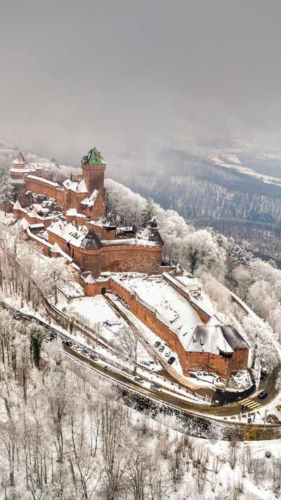 Château du Haut-Kœnigsbourg, Alsace, France (© Leonid Andronov/Shutterstock) mobile wallpaper