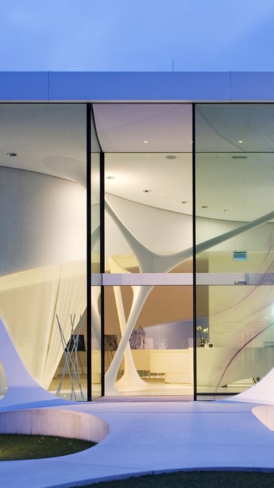 Leonardo Glass Cube, Bad Driburg, Nordrhein-Westfalen (© Nathan Willock-VIEW/Alamy Stock Foto) mobile wallpaper
