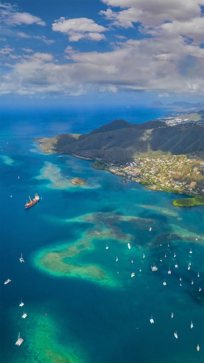 Martinique, Lesser Antilles, Caribbean Sea (© Airpano LLC/Amazing Aerial Agency) mobile wallpaper