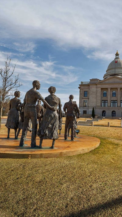 'Testament: The Little Rock Nine Monument,' Little Rock, Arkansas (© Rex Lisman/Getty Images) mobile wallpaper