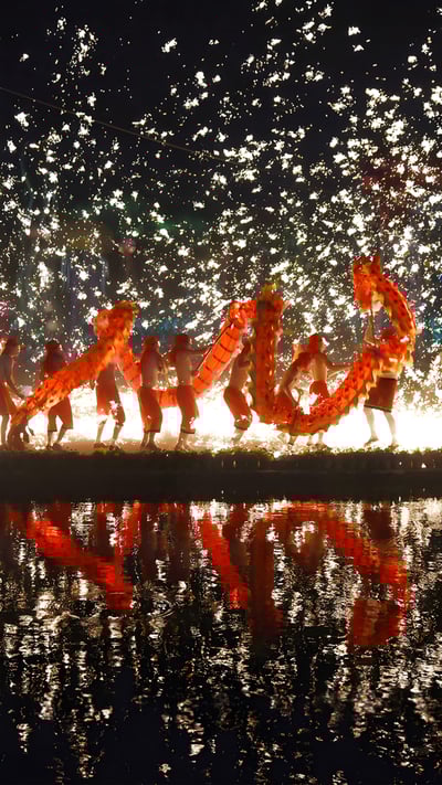 Dragon dance, Wuhan, China (© Miao Jian/Wuhan Morning Post/Visual China Group via Getty Images) mobile wallpaper