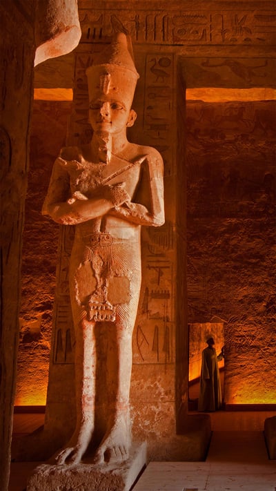The interior of the Great Temple at Abu Simbel, Egypt (© George Steinmetz/Getty Images) mobile wallpaper
