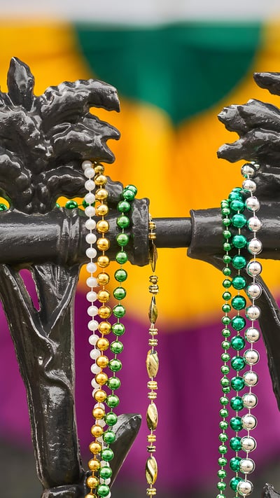 Mardi Gras beads in the Marigny, New Orleans (© Erik Pronske Photography/Getty Images) mobile wallpaper