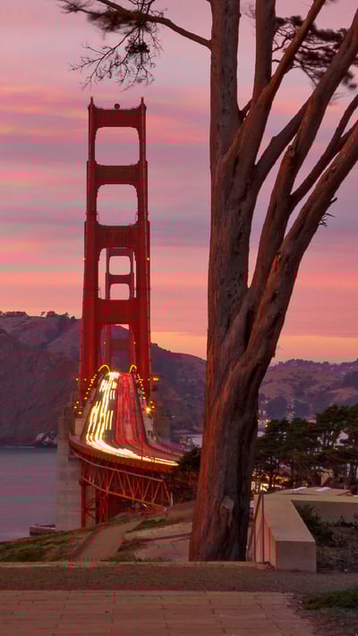 Golden Gate Bridge and Marin Headlands in San Francisco, California, USA (© Jeff Lewis/Tandem Stills + Motion) mobile wallpaper