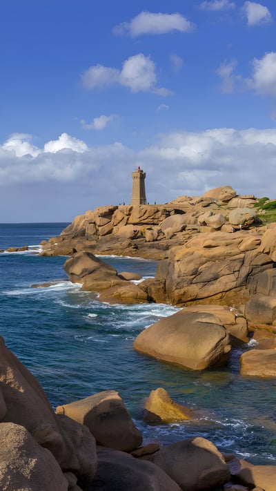 Phare de Ploumanac'h, Côtes-d'Armor, France (© Christian Handl/Getty Images) mobile wallpaper