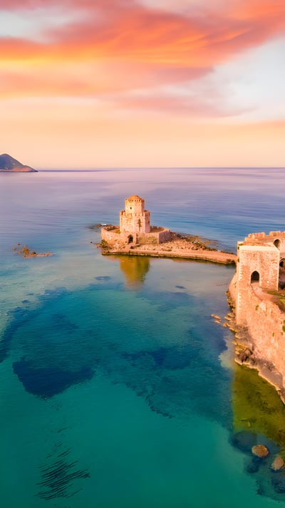 Methoni Castle, Messenia, Greece (© Andrew Mayovskyy/Shutterstock) mobile wallpaper
