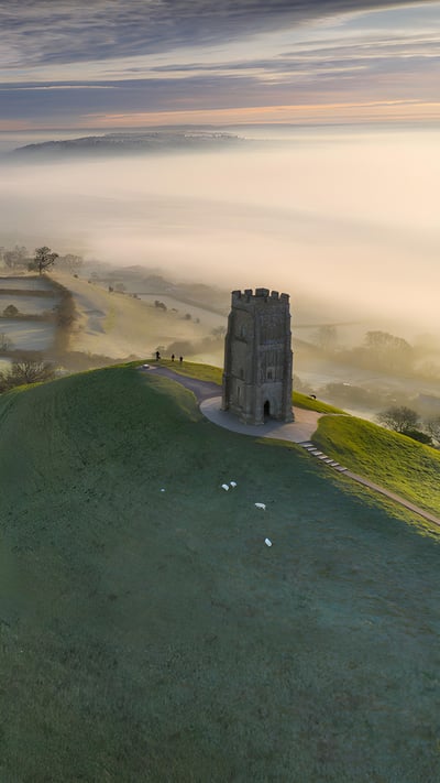 Glastonbury Tor, Somerset, England (© DEEPOL by plainpicture/Adam Burton) mobile wallpaper