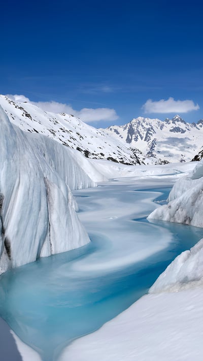 勃朗峰上的冰海,夏慕尼,法国 (© Hagenmuller Jean-François/Hemis/Alamy) mobile wallpaper