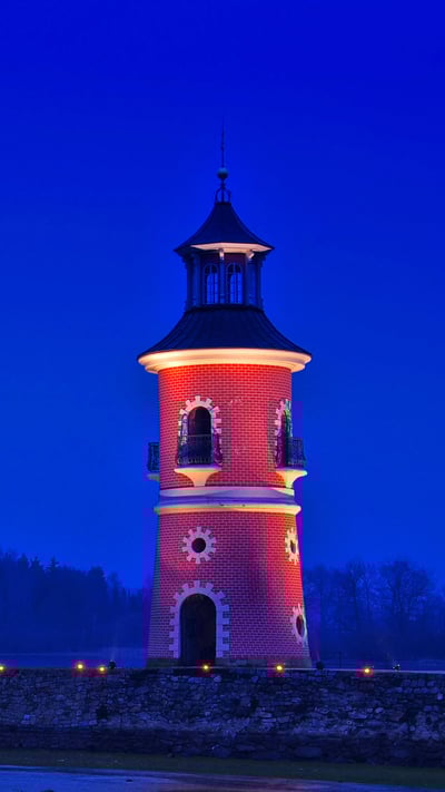 Leuchtturm in Moritzburg, Sachsen, Deutschland (© LianeM/Alamy Stock Photo) mobile wallpaper