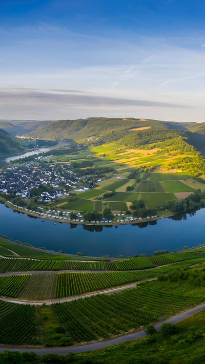 Moselle River loop, Kröv, Germany (© Jorg Greuel/Getty Images) mobile wallpaper