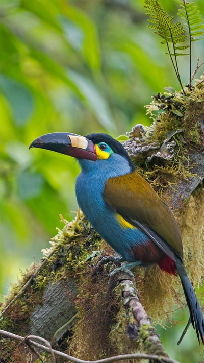 Plate-billed mountain toucan in Bellavista Cloud Forest Reserve, Ecuador (© Tui De Roy/Minden Pictures) mobile wallpaper