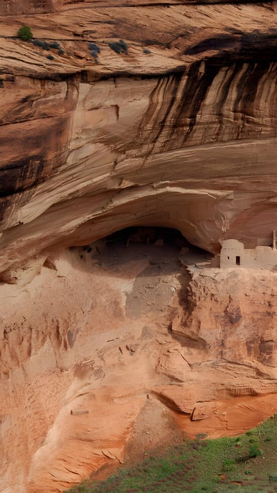Mummy Cave ruins, Canyon de Chelly National Monument, Arizona (© Cindy Miller Hopkins/Danita Delimont) mobile wallpaper