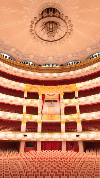 Innenansicht Münchner Nationaltheater Opernhaus, München, Bayern (© plainpicture/RelaxImages/WRIGHT) mobile wallpaper
