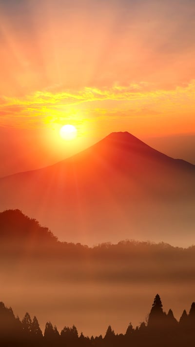 Sunrise at Mount Fuji, Japan (© Juan Paulo Gutierrez/Getty Images) mobile wallpaper
