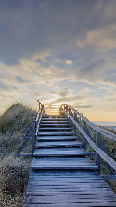 North Sea at sunset, Norddorf, Amrum Island, Germany (© Frederick Doerschem/Getty Images) mobile wallpaper