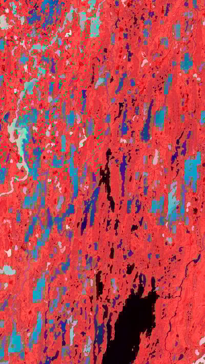 Wetlands in the Kitikmeot region of Nunavut (© Robert Simmon/NASA) mobile wallpaper