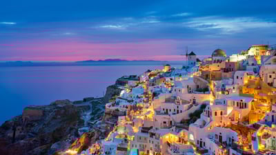 Dreams painted in blue and white