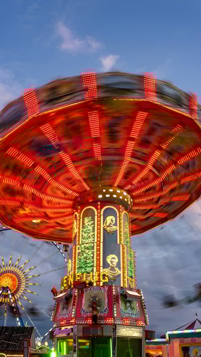 Swing carousel at Oktoberfest, Munich, Germany (© LOOK-foto/Alamy) mobile wallpaper