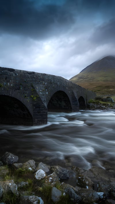 Sligachan Old Bridge, Isle of Skye, Scotland (© Aliaume Chapelle/Tandem Stills + Motion) mobile wallpaper
