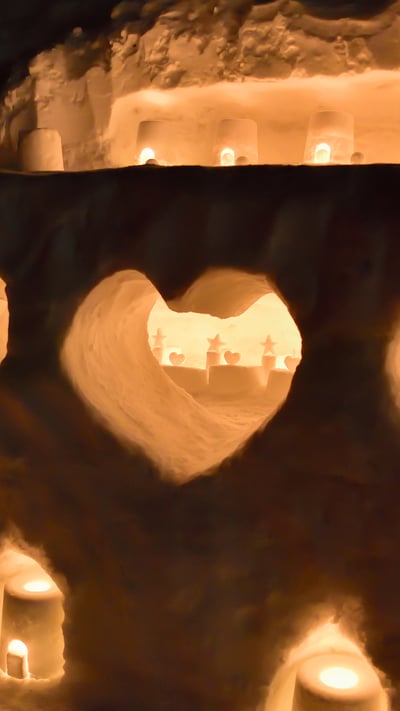 Igloo at Otaru Snow Light Path Festival, Hokkaido, Japan (© T Photography/Shutterstock) mobile wallpaper