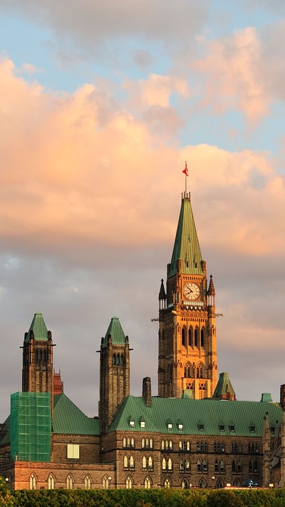 Ottawa Parliament Buildings Sunset View, Canada (© Serega/Getty Images) mobile wallpaper