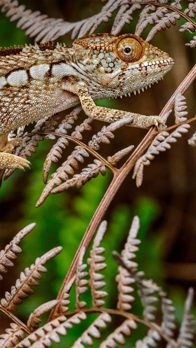Camaleão-pantera no Parque Nacional Amber Mountain, Madagascar (© Christian Ziegler/Minden Pictures) mobile wallpaper