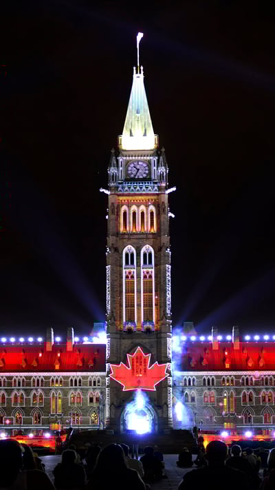 The Peace Tower on Parliament Hill, Ottawa (© Dennis Macdonald/Getty Images) mobile wallpaper