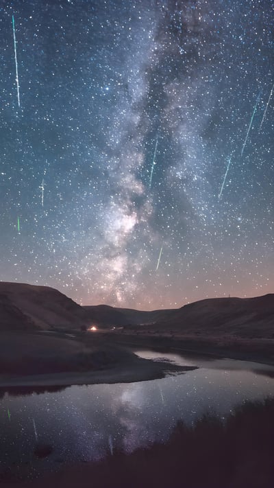 Perseid meteor shower, Cottonwood Canyon State Park, Oregon (© Joshua Meador/Tandem Stills + Motion) mobile wallpaper