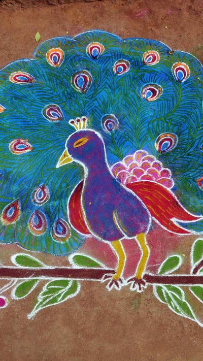 Pongal kolam in Tamil Nadu (© Melting Spot/Alamy Stock Photo) mobile wallpaper