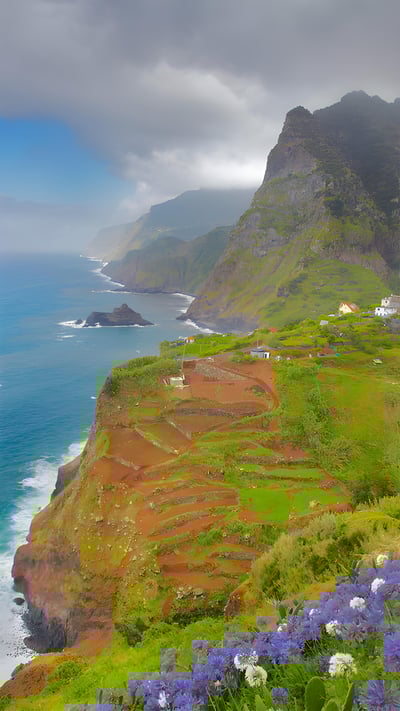 Coast near Ponta Delgada, Madeira, Portugal (© Jan Wlodarczyk/Alamy) mobile wallpaper