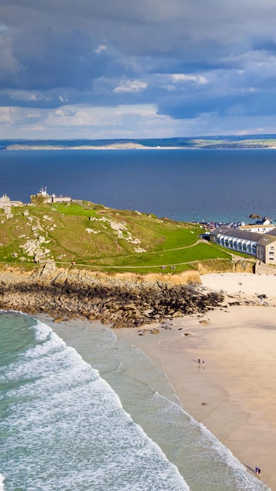 Porthmeor beach in St Ives, Cornwall, England (© Robert Harding World Imagery/Offset) mobile wallpaper
