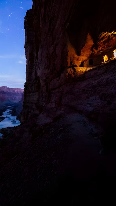 Ancestral Pueblo granaries at Nankoweap, Grand Canyon National Park, Arizona (© Andrew Peacock/Tandem Stills + Motion) mobile wallpaper