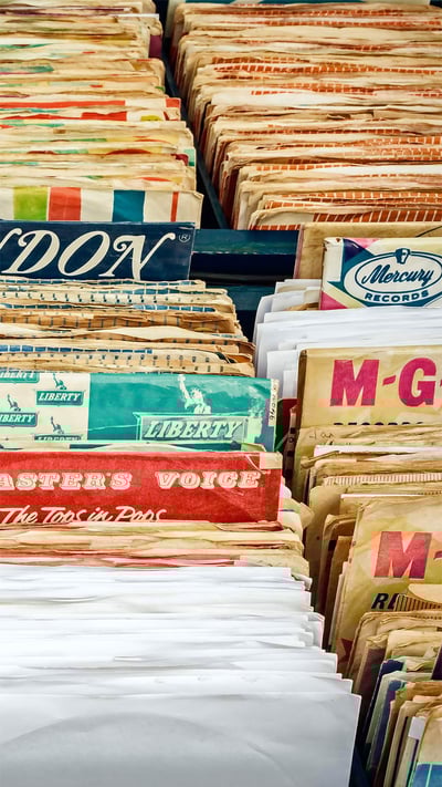 Vinyl records in Rosmalen, Netherlands (© DutchScenery/Shutterstock) mobile wallpaper