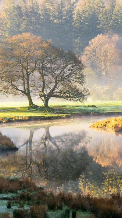 River Brathay, Lake District, England (© fstopphotography/Getty Images) mobile wallpaper