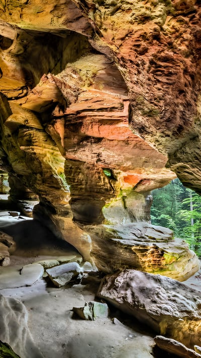 Rock House, Hocking Hills State Park, Ohio (© Kenneth Keifer/Getty Images) mobile wallpaper