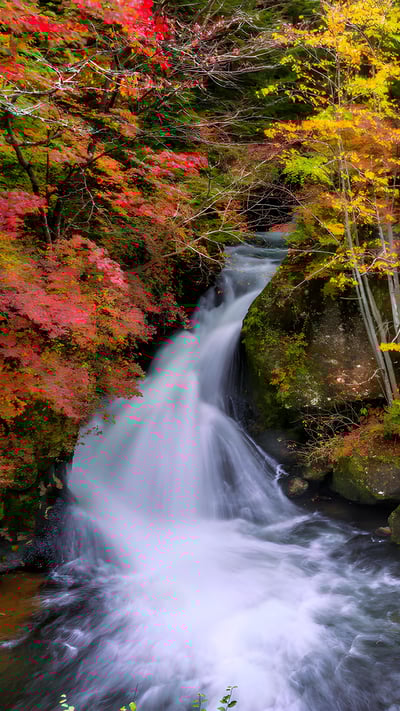 竜頭の滝, 栃木県 日光市 (© kecl/Getty images) mobile wallpaper