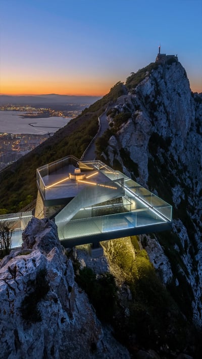 The Skywalk on Rock of Gibraltar (© Stephen Ball/Alamy) mobile wallpaper