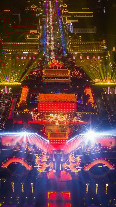 The Chinese New Year celebration in Xi'an, China (© Aleksandar Plavevski/Shutterstock) mobile wallpaper