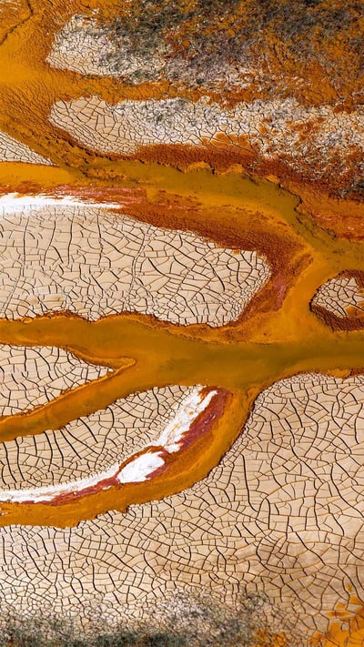 Channels of the Rio Tinto in Spain (© Oscar Diez Martinez/Minden Pictures) mobile wallpaper