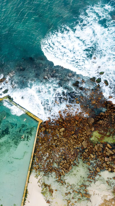 St. James Tidal Pool, Cape Town, South Africa (© AmazingAerialAgency/Adobe) mobile wallpaper