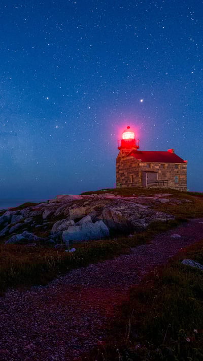 Rose Blanche Lighthouse, Newfoundland, Canada (© Adam Woodworth/Cavan) mobile wallpaper
