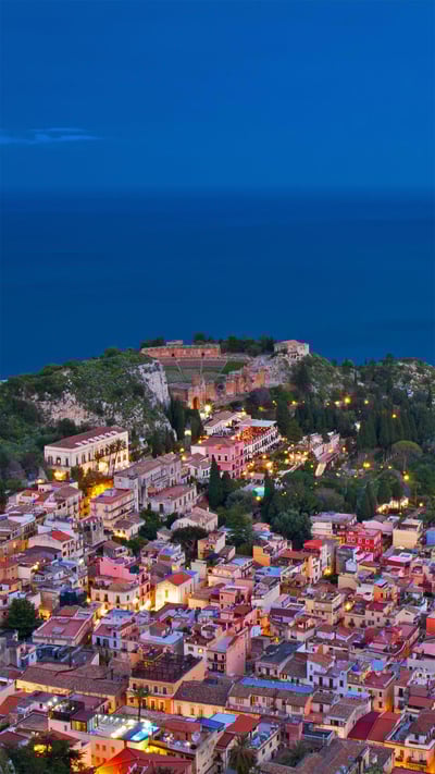 Taormina, Sicily, Italy (© Juergen Schonnop/Getty Images) mobile wallpaper