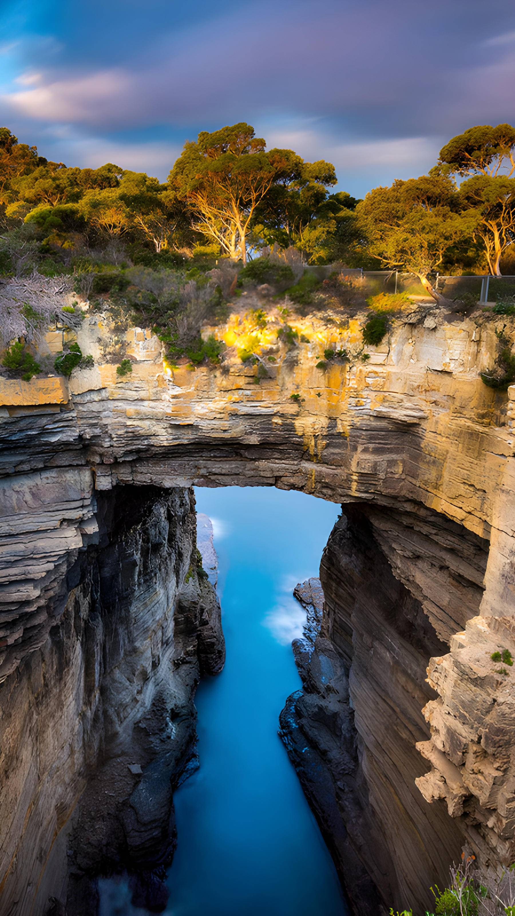 Tasmans Arch, Tasmania, Australia (© Gary Bell/Minden Pictures) mobile wallpaper