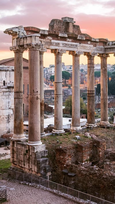 Temple of Saturn in the Roman Forum, Italy (© Joe Daniel Price/Getty Images) mobile wallpaper